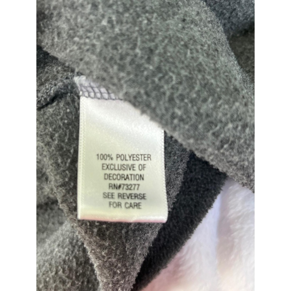 Croft & Barrow Vintage Gray Fleece Chickadee Embroidered Mock V-Neck Pullover 2X - Picture 9 of 10
